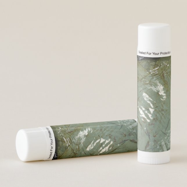 Water-Covered Rock Slab Nature Photo Lip Balm (Front)