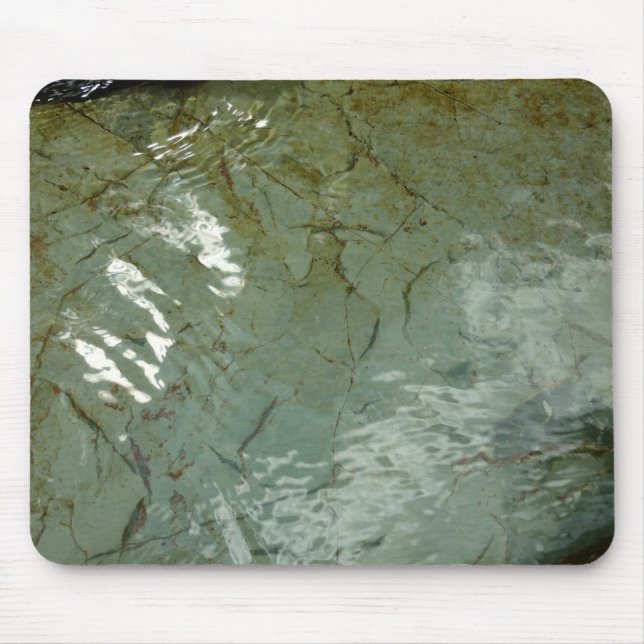 Water-Covered Rock Slab Nature Photo Mouse Pad (Front)