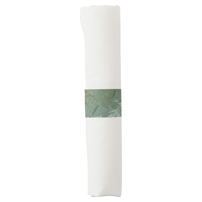 Water-Covered Rock Slab Nature Photo Napkin Bands (Front)
