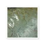 Water-Covered Rock Slab Nature Photo Napkins