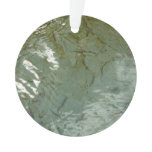 Water-Covered Rock Slab Nature Photo Ornament