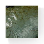 Water-Covered Rock Slab Nature Photo Paperweight