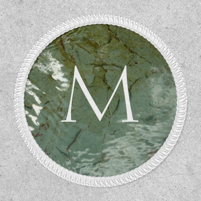 Water-Covered Rock Slab Nature Photo Patch (Front)