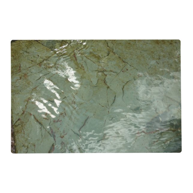 Water-Covered Rock Slab Nature Photo Placemat (Front)