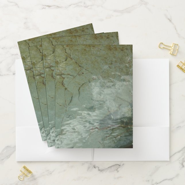 Water-Covered Rock Slab Nature Photo Pocket Folder (In Situ)