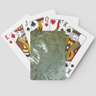 Water-Covered Rock Slab Nature Photo Poker Cards