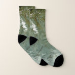 Water-Covered Rock Slab Nature Photo Socks