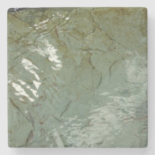 Water_Covered Rock Slab Nature Photo Stone Coaster