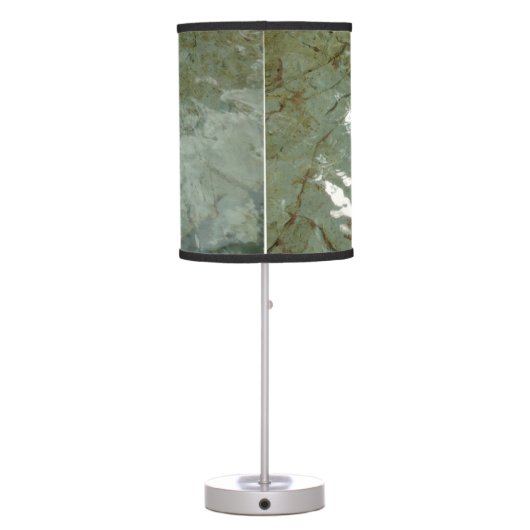 Water-Covered Rock Slab Nature Photo Table Lamp (Back)
