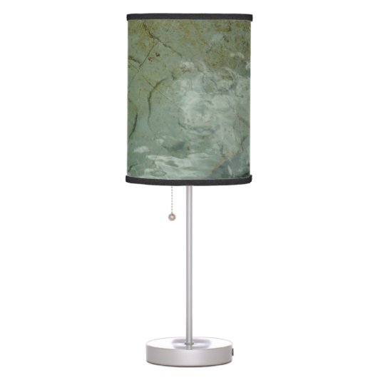 Water-Covered Rock Slab Nature Photo Table Lamp (Right)