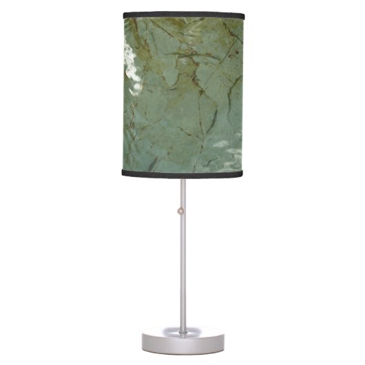 Water-Covered Rock Slab Nature Photo Table Lamp (Front)