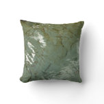 Water-Covered Rock Slab Nature Photo Throw Pillow