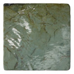 Water-Covered Rock Slab Nature Photo Trivet