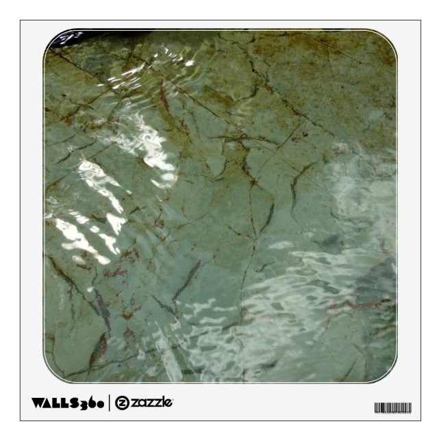 Water-Covered Rock Slab Nature Photo Wall Decal (Front)