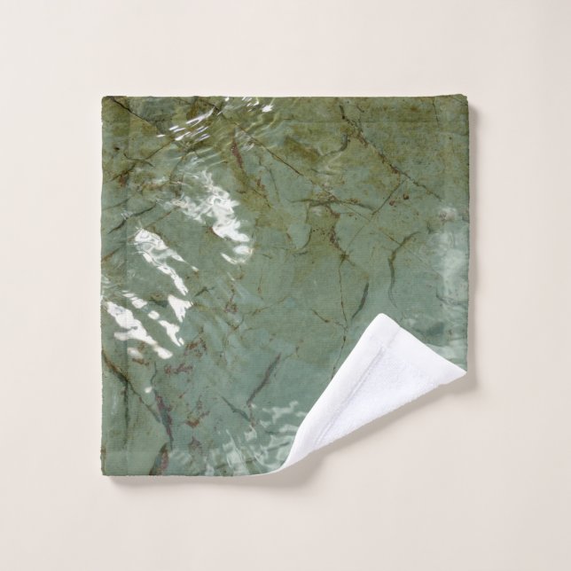 Water-Covered Rock Slab Nature Photo Wash Cloth (Wash Cloth)