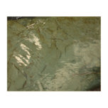 Water-Covered Rock Slab Nature Photo Wood Wall Art