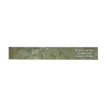 Water-Covered Rock Slab Nature Photo Wrap Around Label