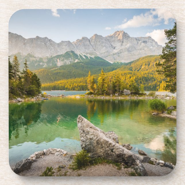 Water | Dachstein Mountains Lake Germany Beverage Coaster (Front)