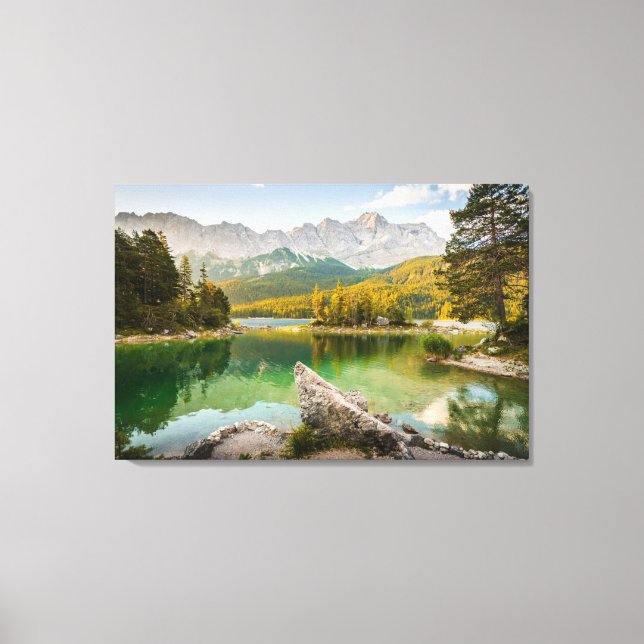 Water | Dachstein Mountains Lake Germany Canvas Print (Front)