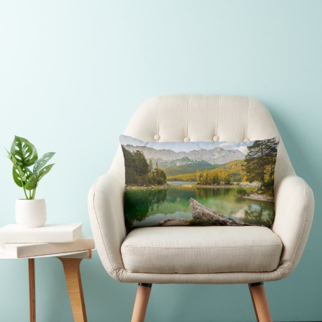 Water | Dachstein Mountains Lake Germany Lumbar Pillow (Chair)