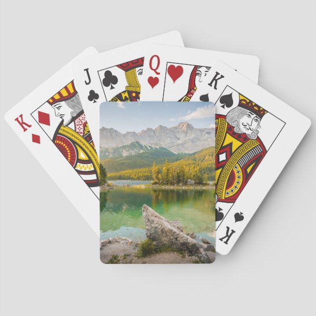 Water | Dachstein Mountains Lake Germany Poker Cards (Back)