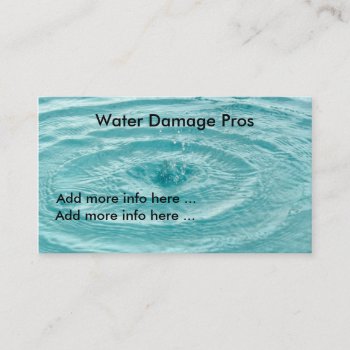 Water Damage Pros Business Card by TrailsThroughNature at Zazzle