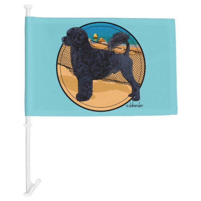 Water Dog Algarve Car Flag (Front)