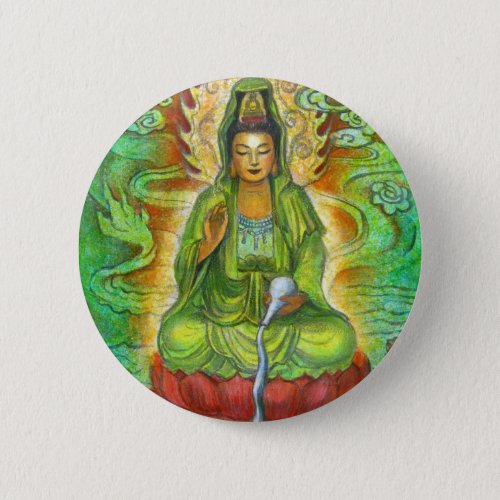 Water Dragon Kuan Yin Buton Button