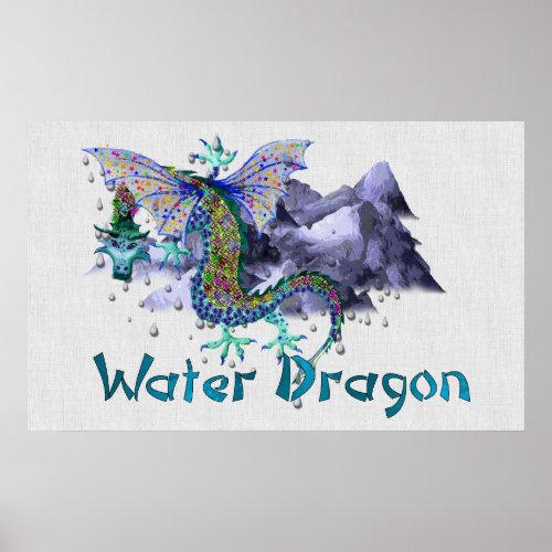 Water Dragon Poster