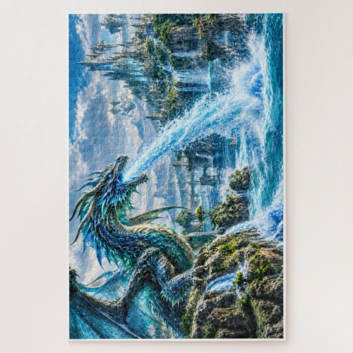 Water Dragon – Realm of Magical Waterfalls Jigsaw Puzzle