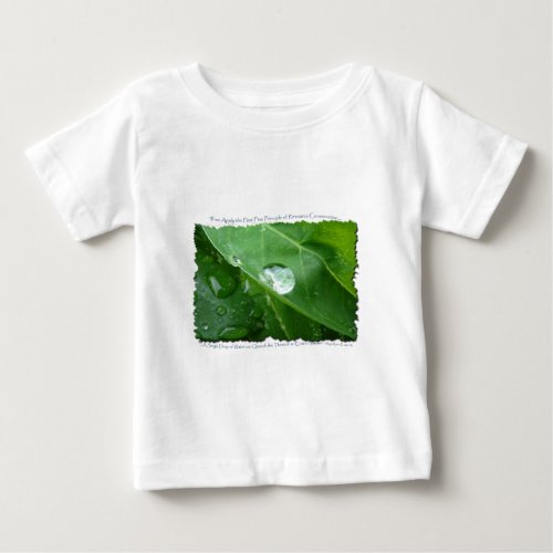 Water Drip on Leaf Water Conservation Design Baby T_Shirt