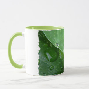 Water Drip on Leaf Water Conservation Design Mug
