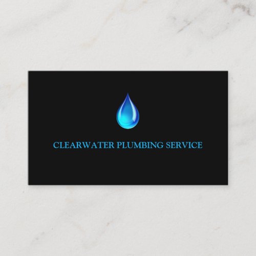 Water Drip Professional Plumbing Plumber Service Business Card