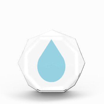 Water Drop Acrylic Award by InkWorks at Zazzle