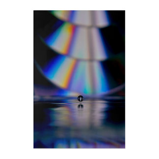 Water Drop and Its Reflection Acrylic Print