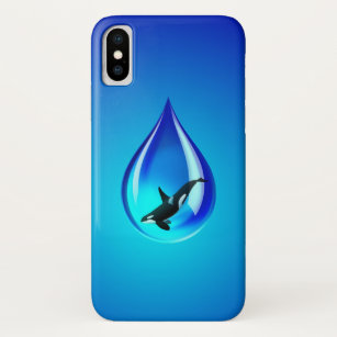 Water Drop and Orca iPhone XS Case