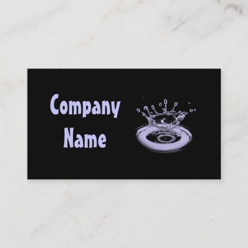 Customizable Water Drop Business Card Templates