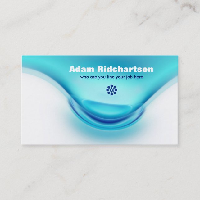 water drop business card (Front)