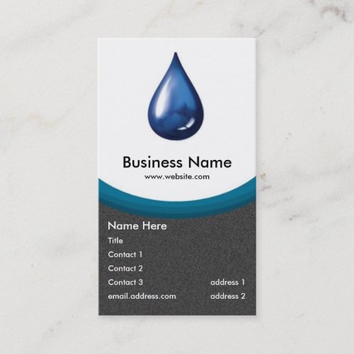Water Drop business card