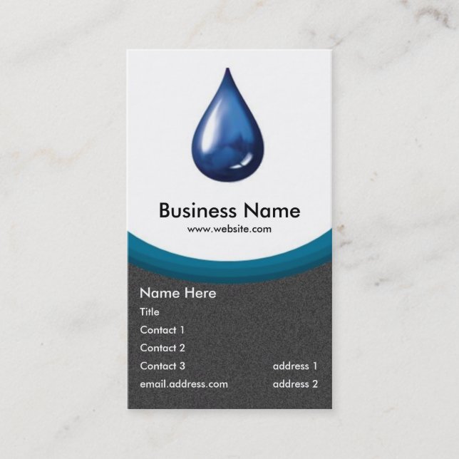 Water Drop business card (Front)