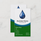 Water Drop business card -green grass (Front/Back)