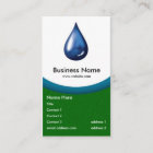 Water Drop business card -green grass