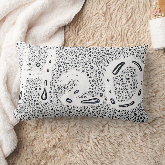 Water Drop Design - Refresh Your Space with H2O  Lumbar Pillow (Blanket)