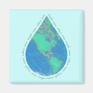Water Drop Earth Magnet