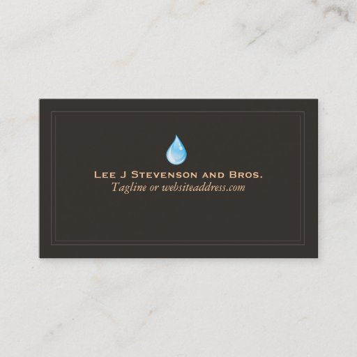 Customizable Water Drop Business Card