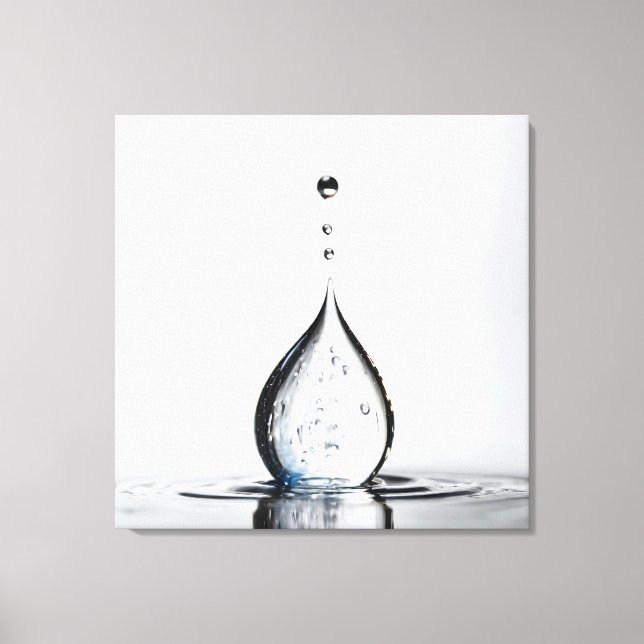 Water drop macro canvas print (Front)