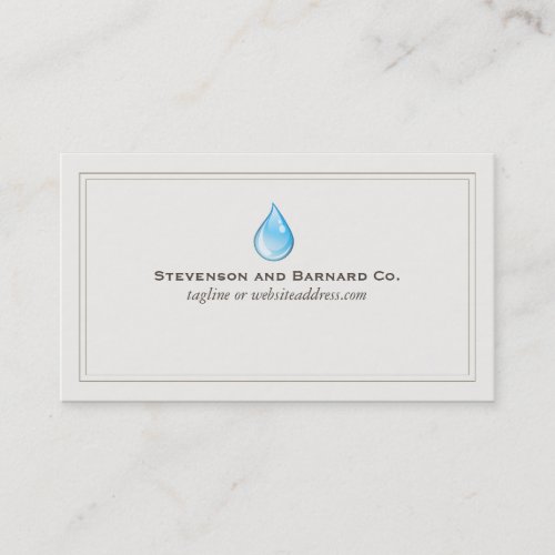 Water Drop Plumber Business Card