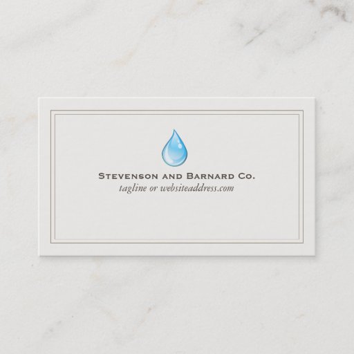 Customizable Water Drop Business Card