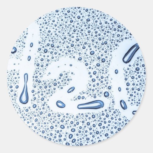 Water Drop Splash H2O Classic Round Sticker