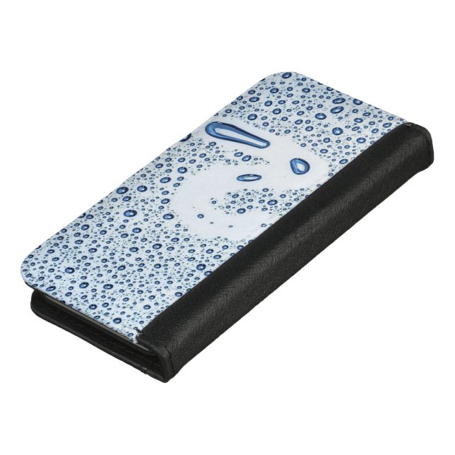 Water Drop Splash H2O iPhone Wallet Case (Top)